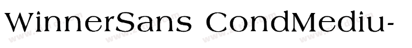 WinnerSans CondMediu字体转换